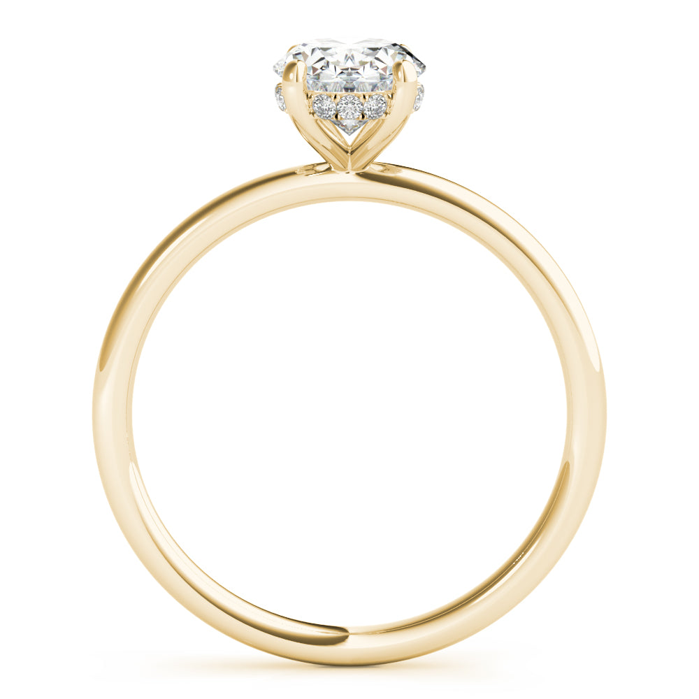 Madilyn Oval Lab Grown Diamond Solitaire Engagement Ring IGI Certified-VIRABYANI